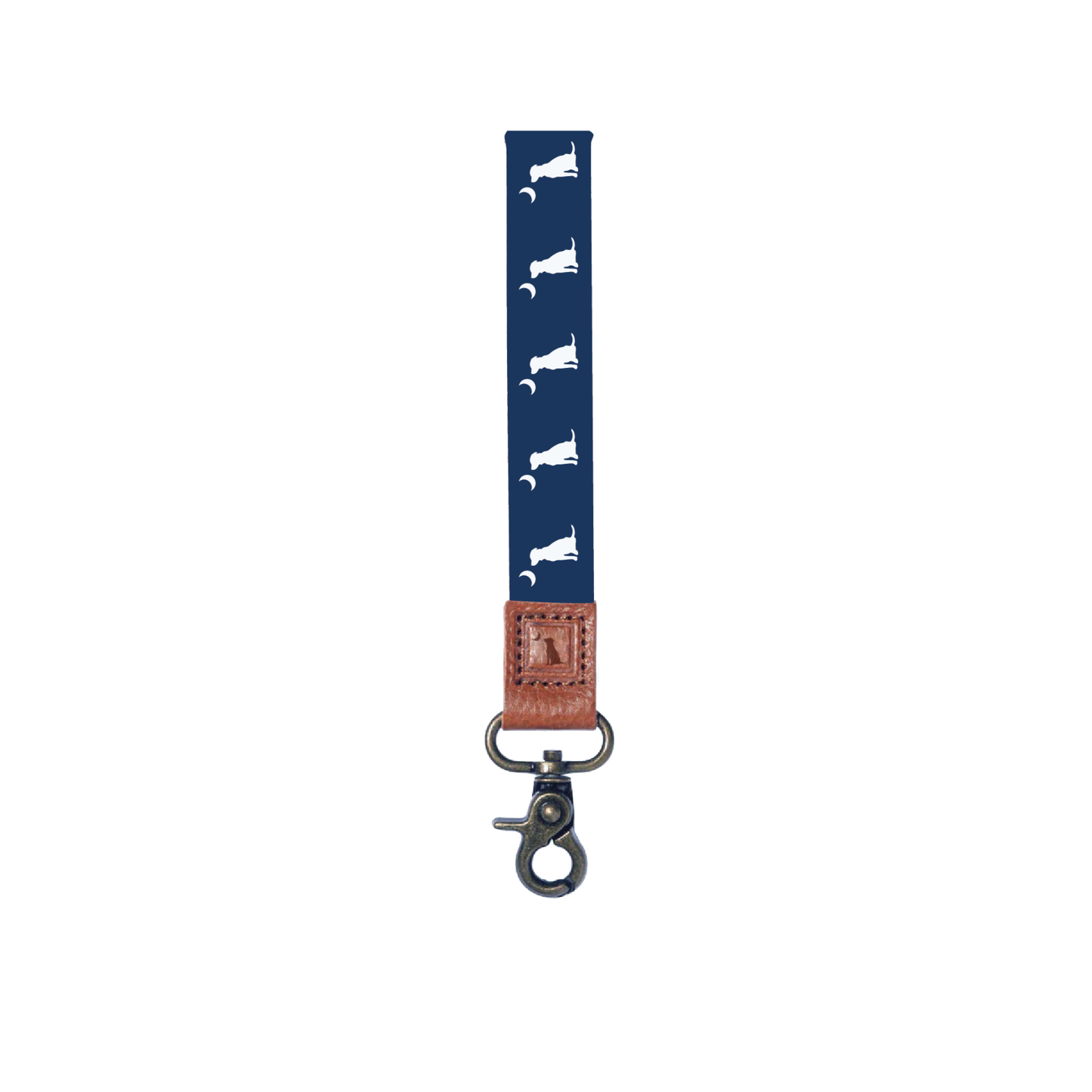 Wrist Lanyard - Navy Dog & Moon