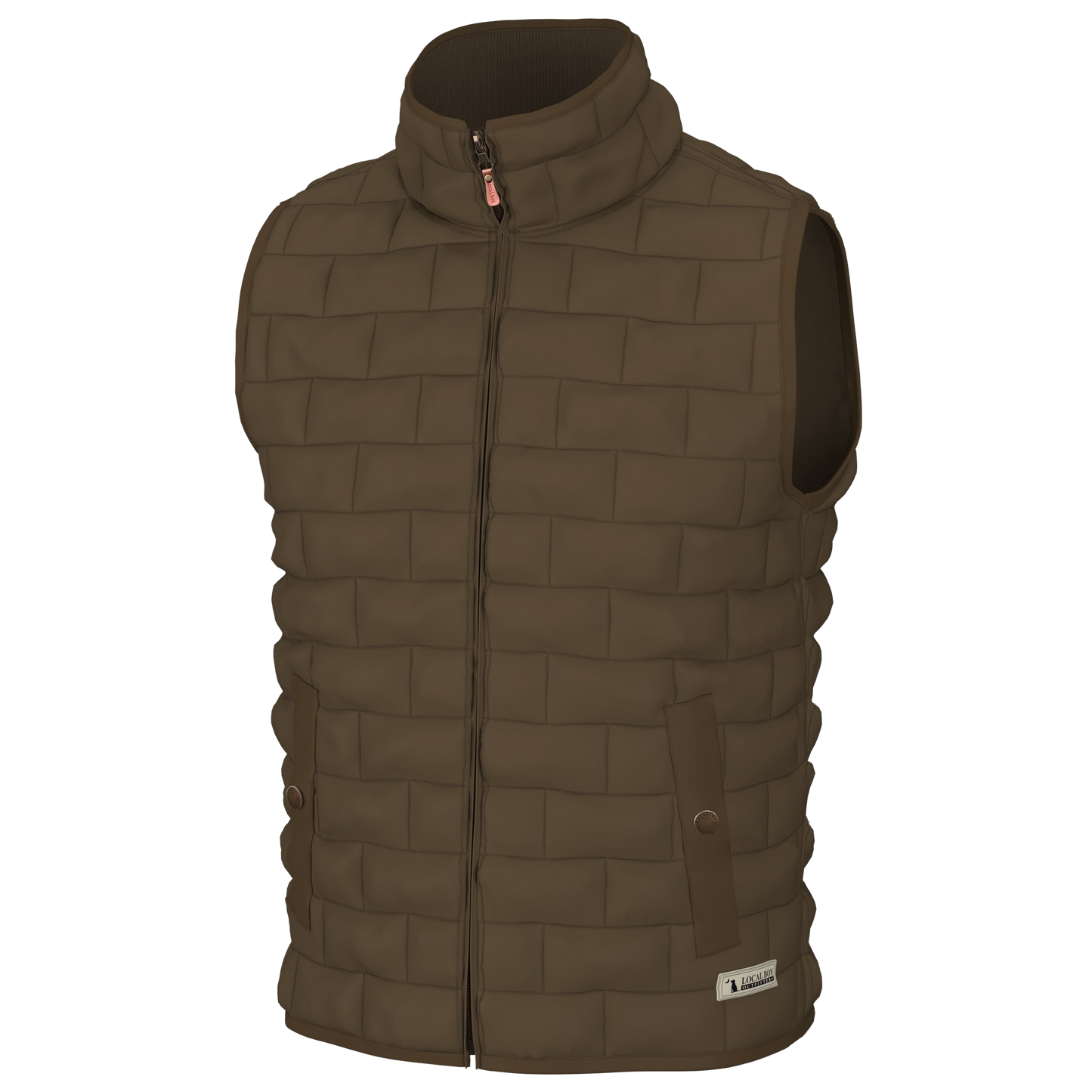 Brick Quilted Vest - Mocha