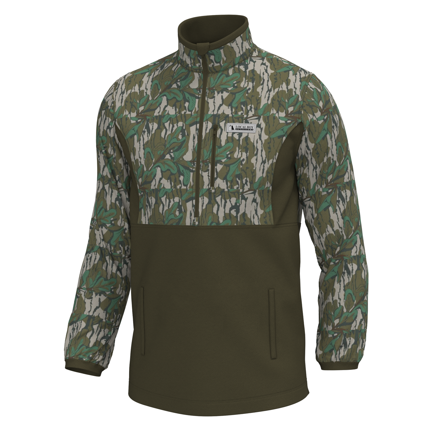 Fielder Quarter-Zip Pullover - Mossy Oak® Greenleaf