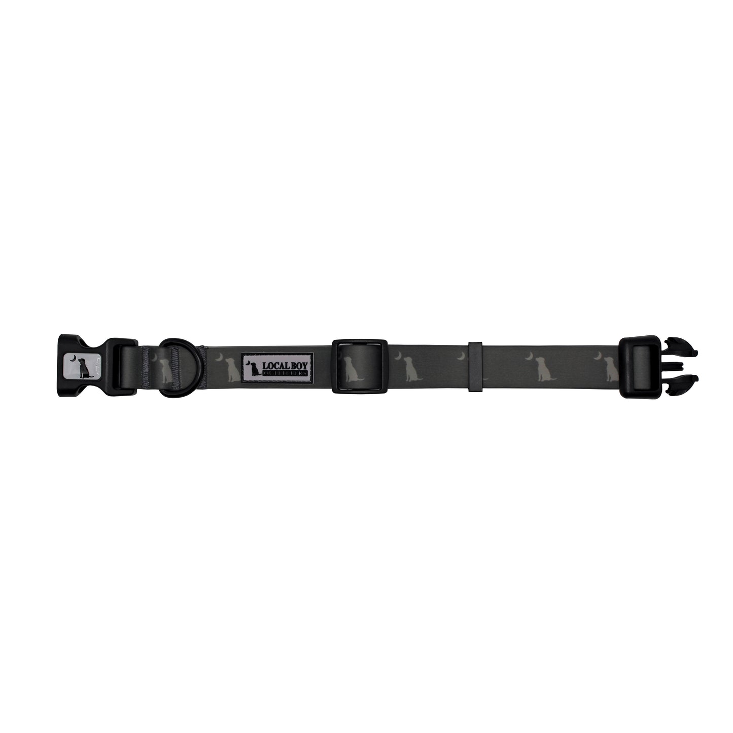Original Dog Collar - Dark Olive Dog & Moon