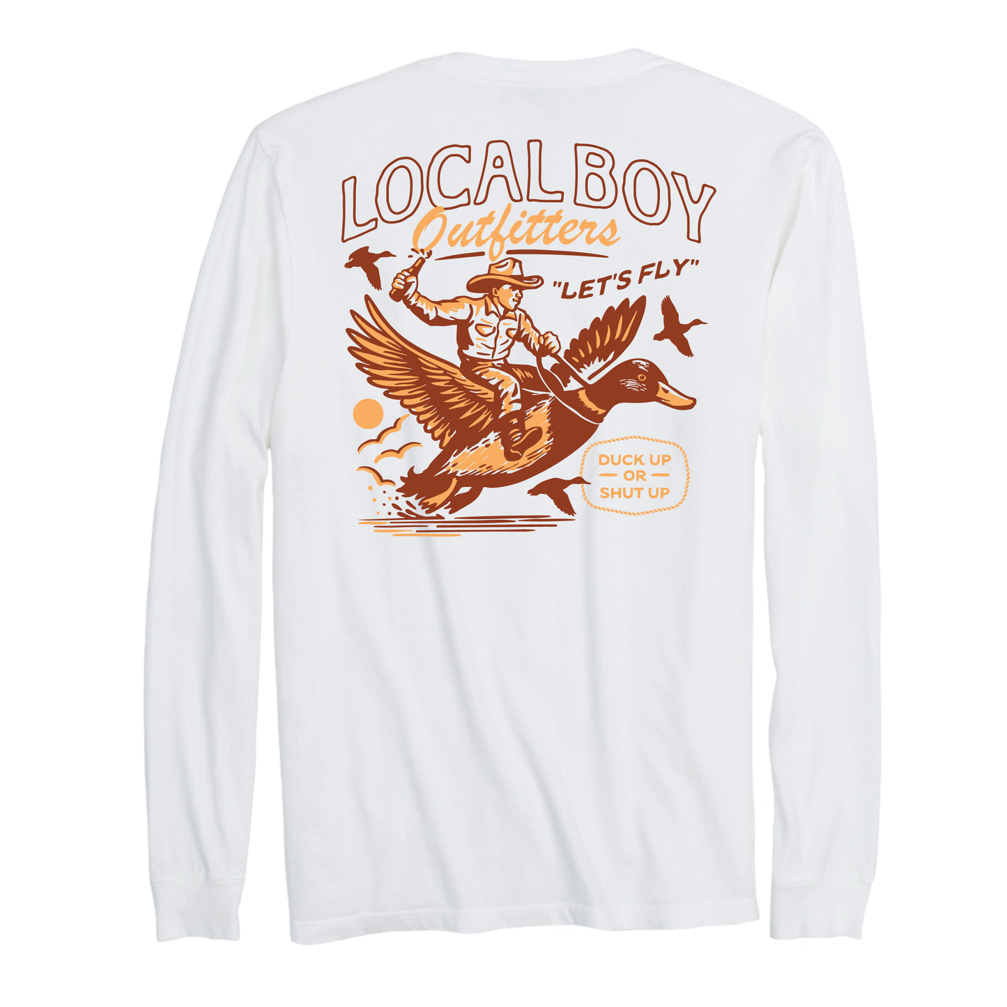 Duck Up Long Sleeve T-Shirt - White