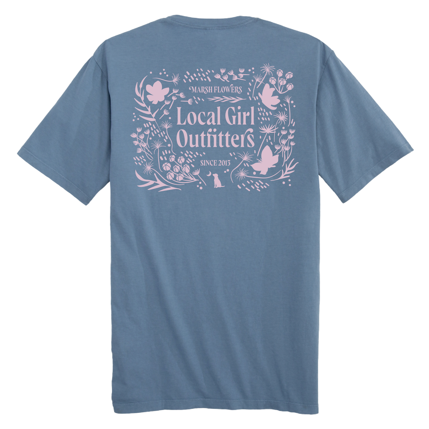Local Girl Marsh Flowers T-Shirt - Slate