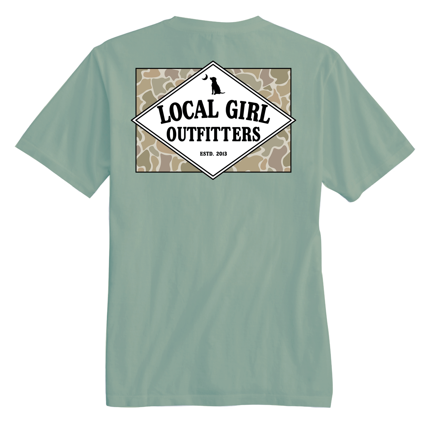 Local Girl Founder's Flag Forest Camo Desert T-Shirt - Bay