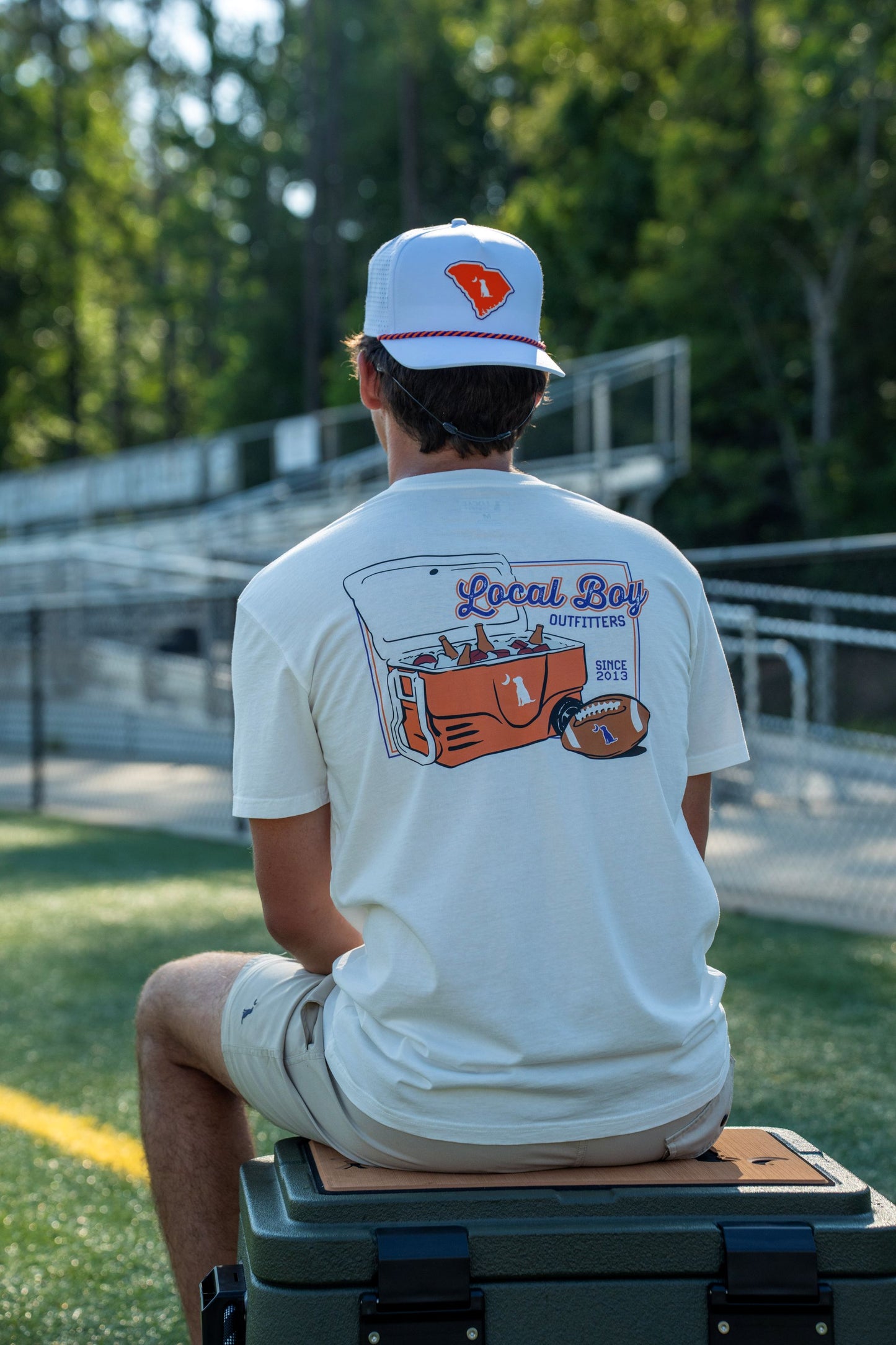 Game Day Cooler T-Shirt - Orange/Purple
