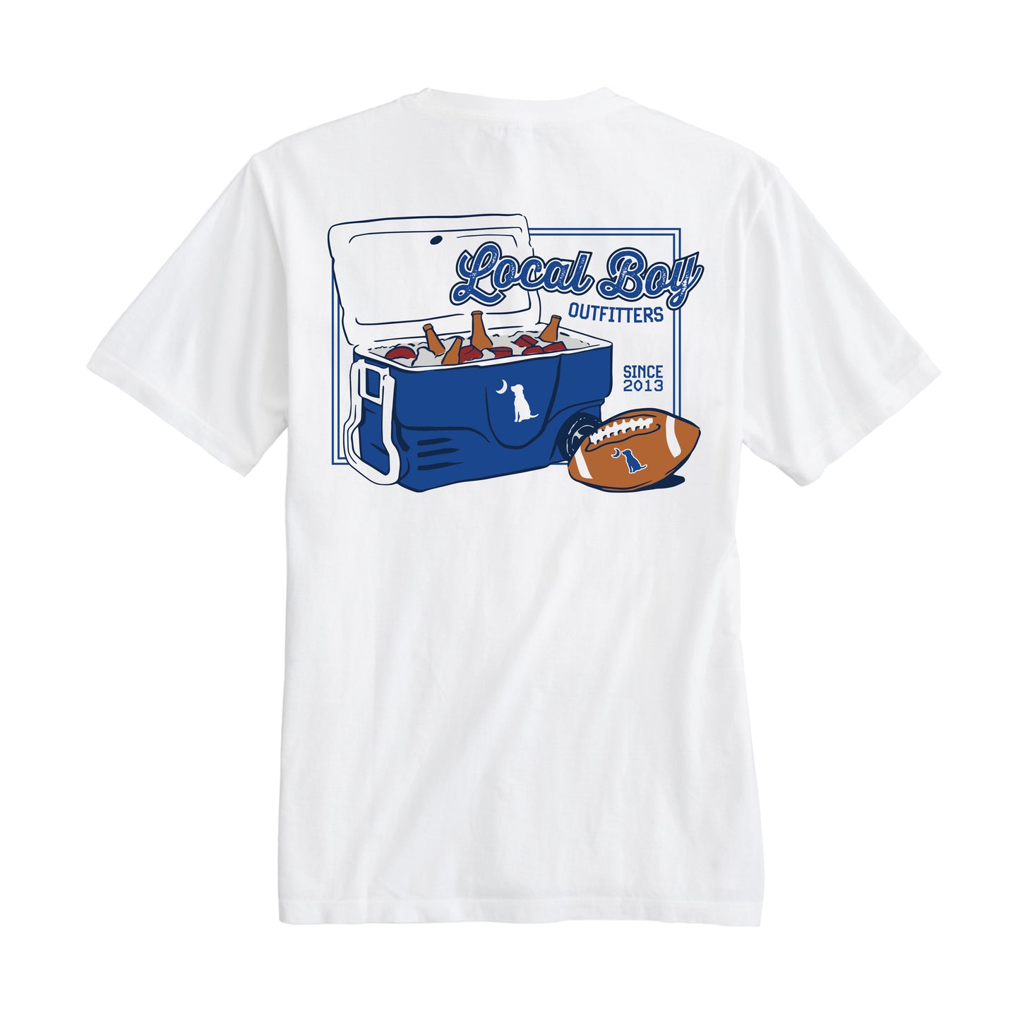 Game Day Cooler T-Shirt - White/Blue