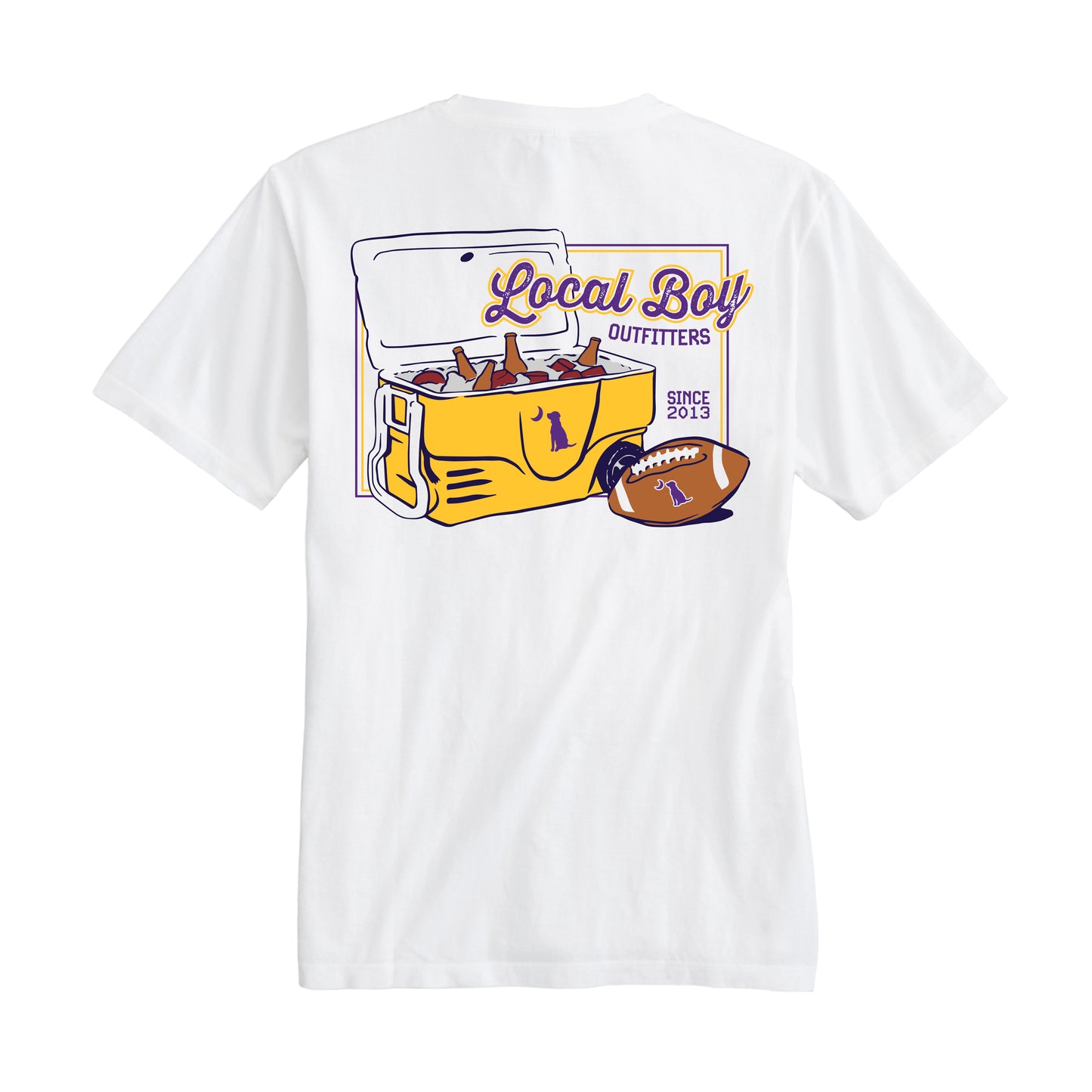Game Day Cooler T-Shirt - Yellow/Purple