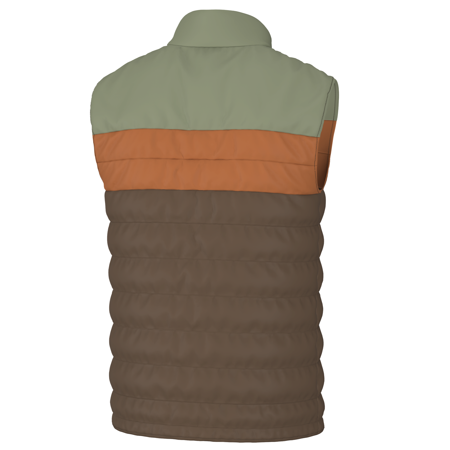Tri-Color Puffer Vest