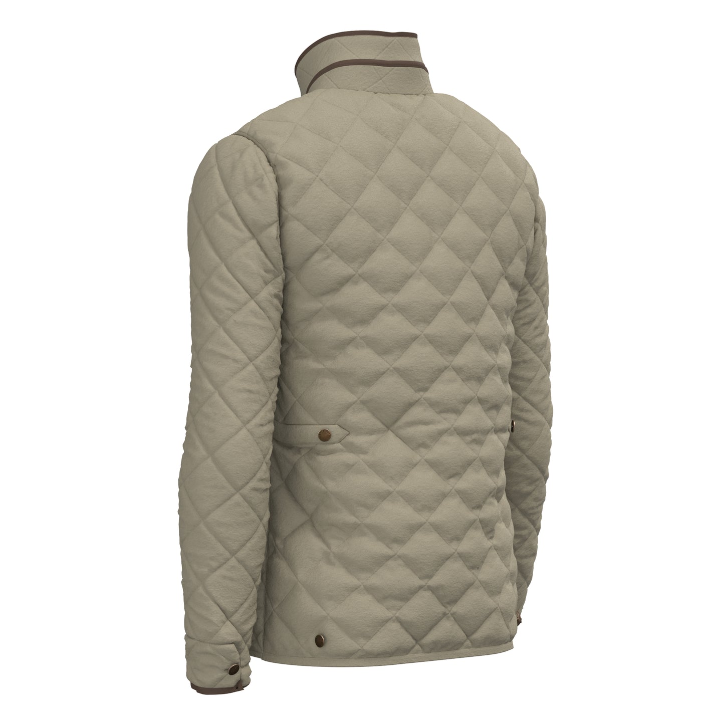 Diamond Quilted Jacket - Beige