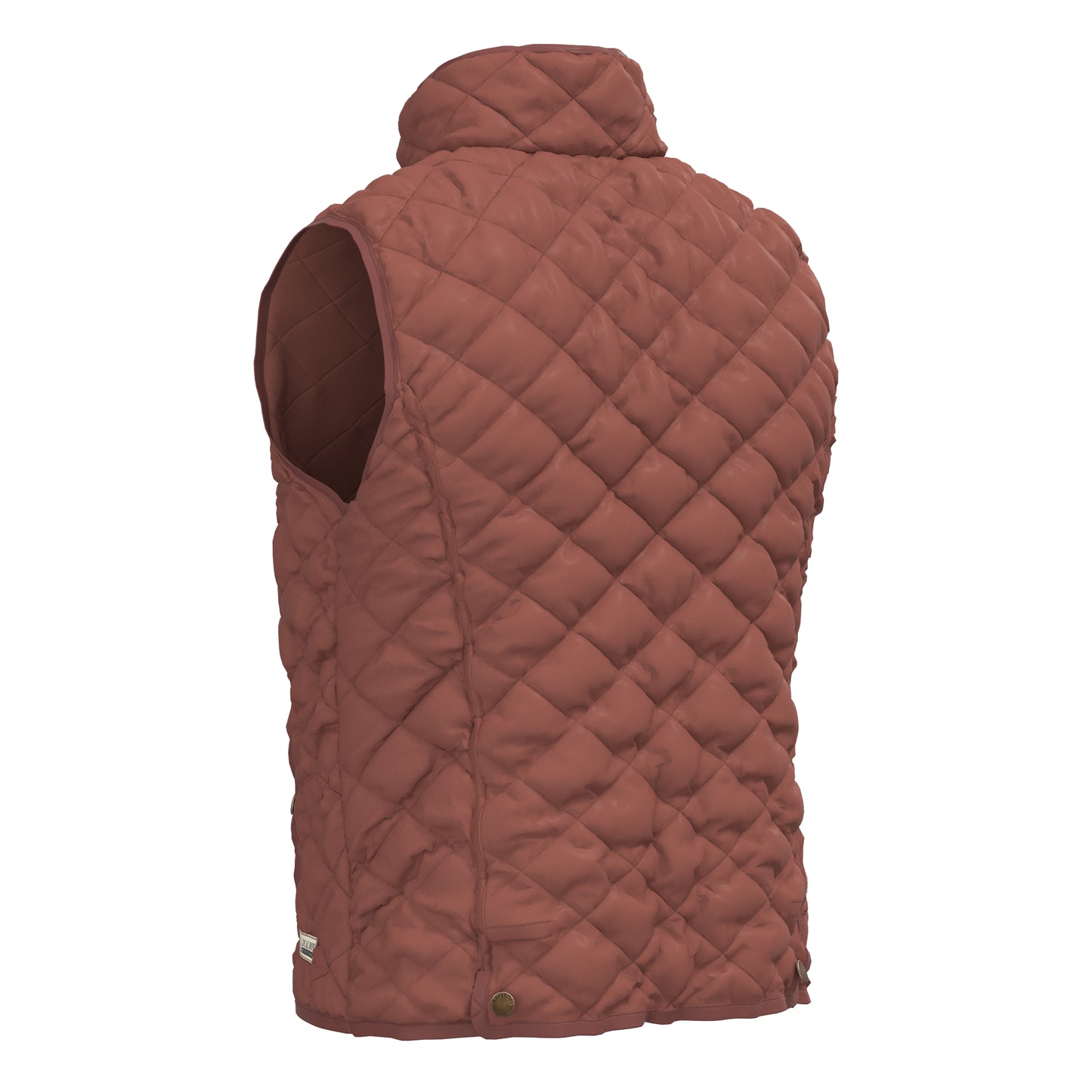 Diamond Quilted Vest - Mahogany