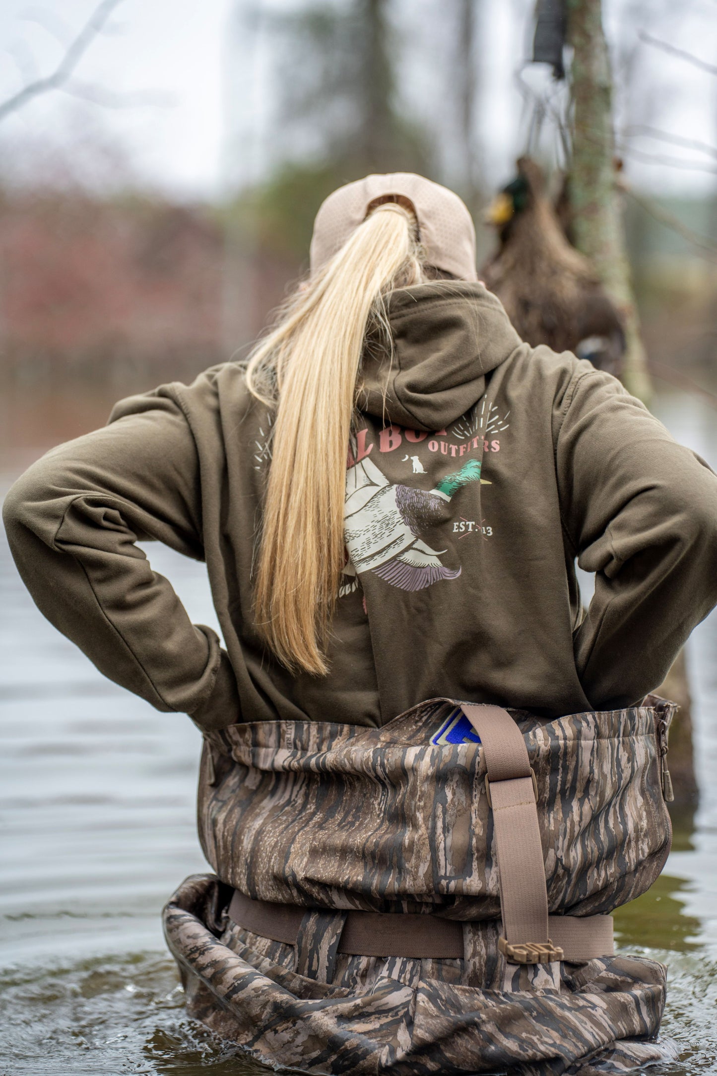 Brushwood Hoodie Mallard Blast - Olive Green