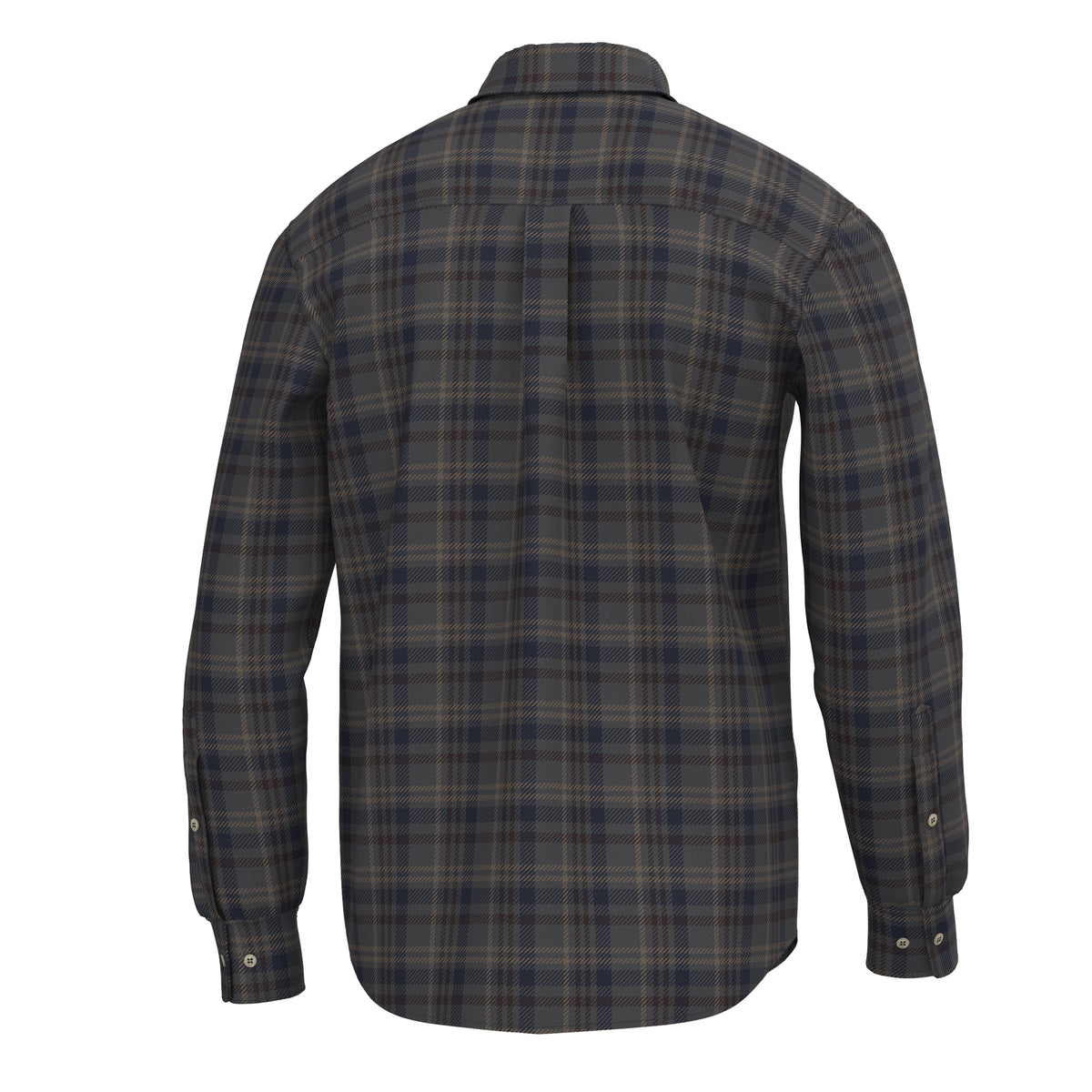 Robert Stretch Flannel - Charcoal/Navy/Brown