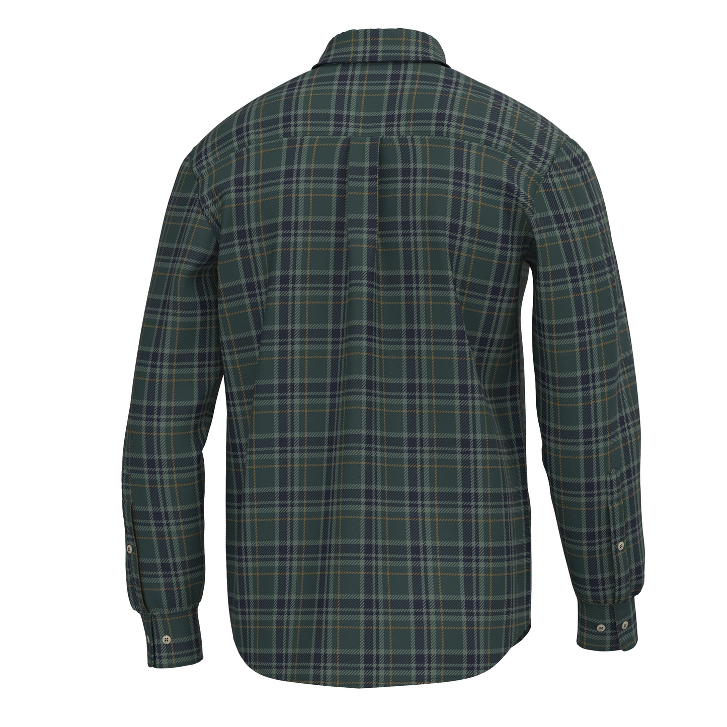 Youth Powers Stretch Flannel - Spruce/Navy/Copper