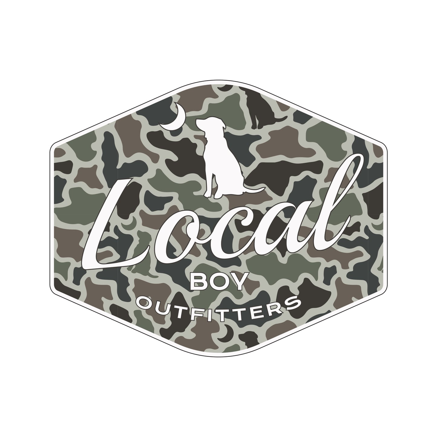 Dog & Moon Camo Badge Decal - Dog & Moon Camo