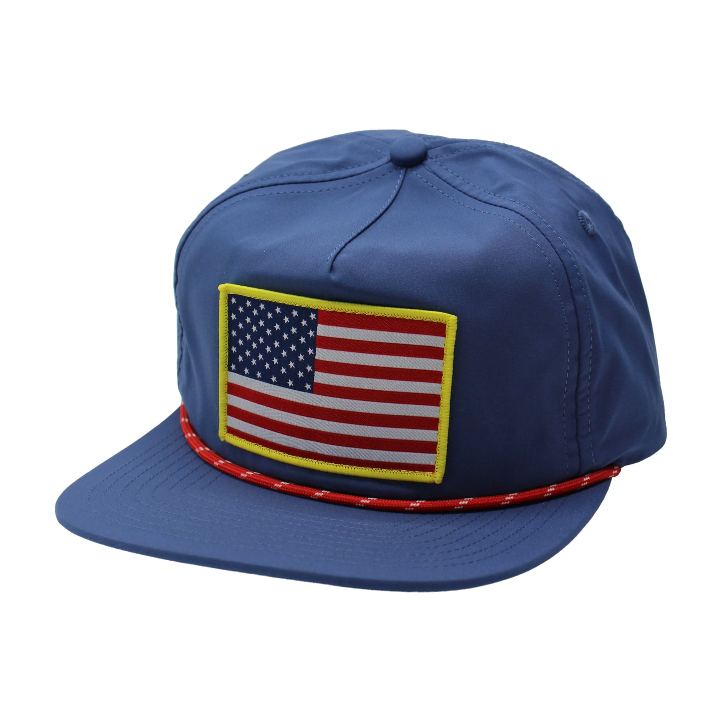 Youth Patriotic Low Profile Patch Rope Hat - Sailor Blue