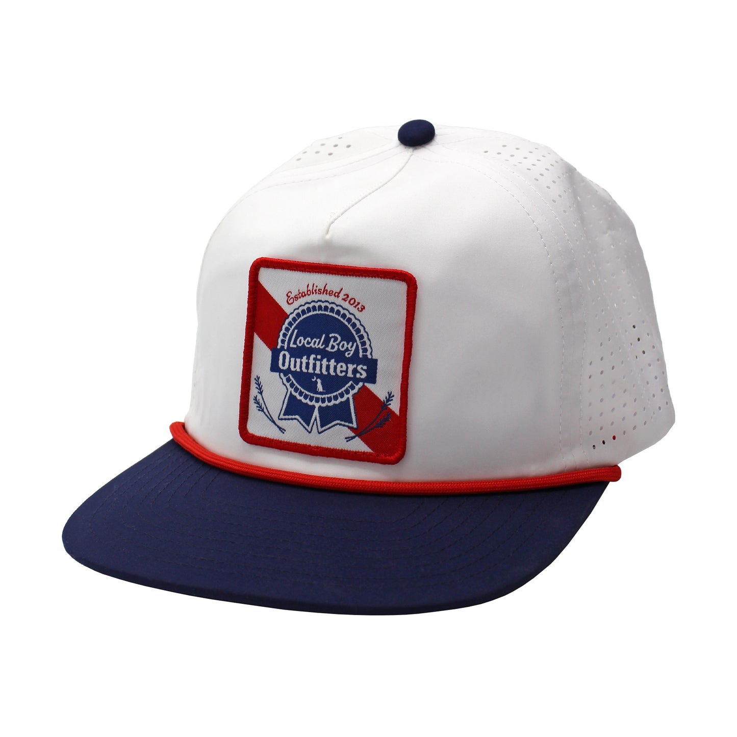 White/Dark Navy