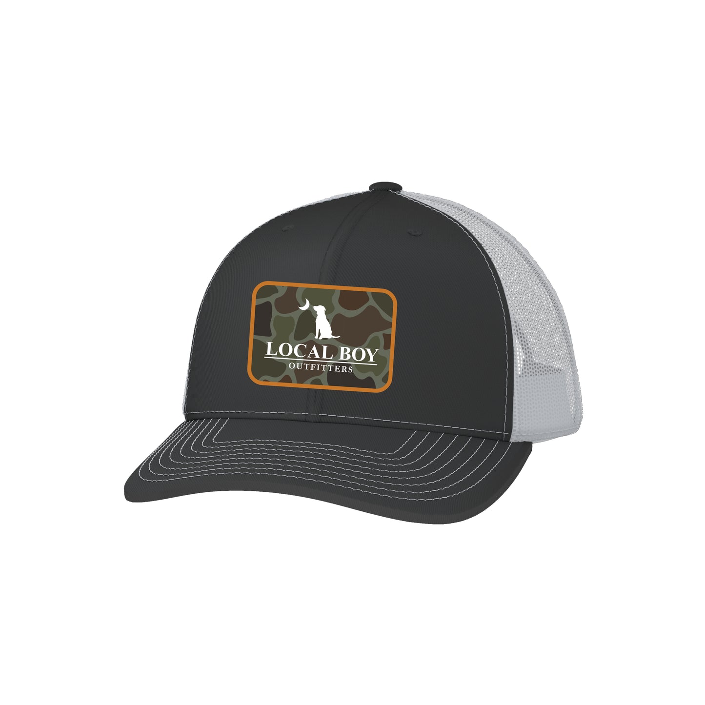 Youth OD Pocket Patch Trucker Hat - Charcoal/White