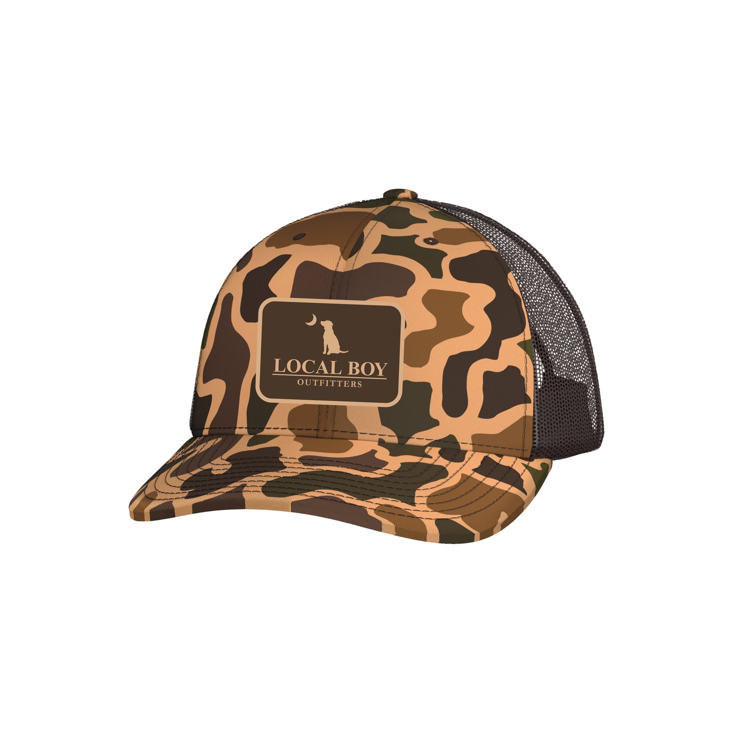 Youth Pocket Patch Trucker Hat - Old School Camo