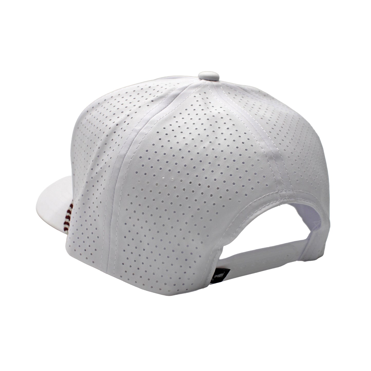 Collegiate Patch Perforated Rope Hat - Maroon/Light Gray