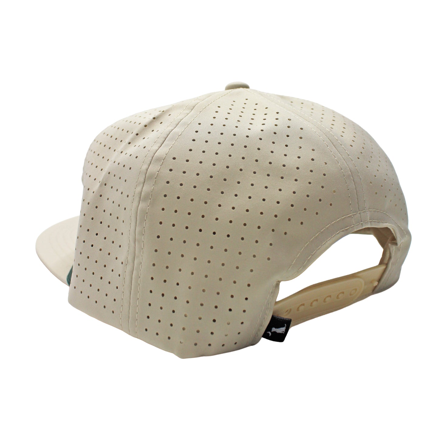 Wood Circle Low Profile Perforated Rope Hat - Light Khaki