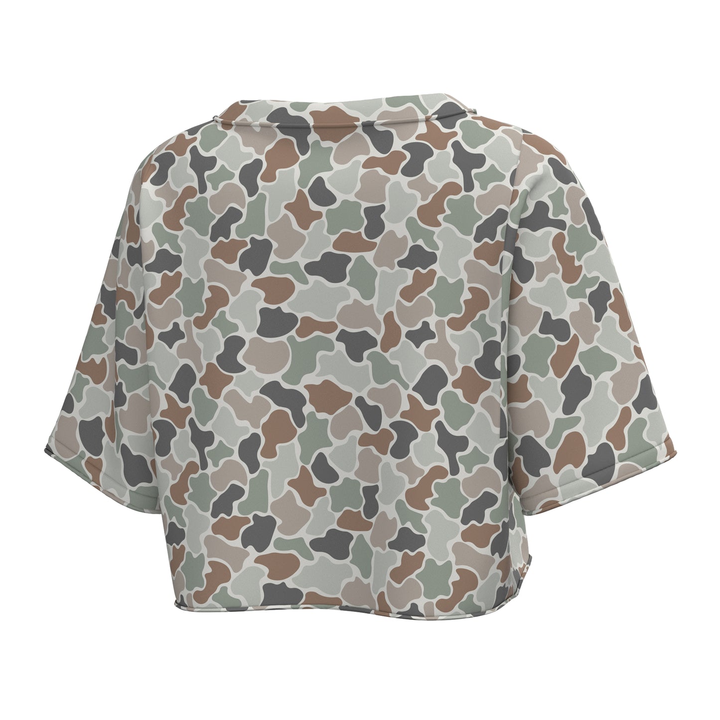 Local Girl Boxy Crop T-Shirt - Forest Camo Flora