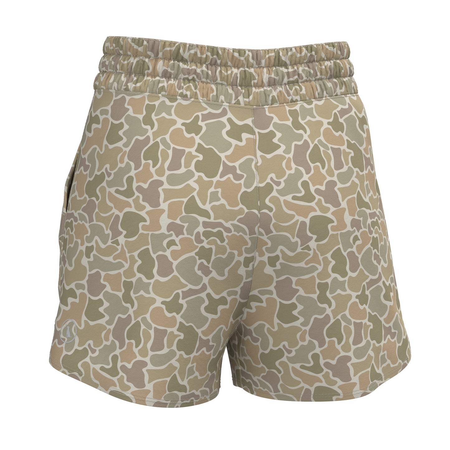 Local Girl High-Waisted Volley Shorts - Forest Camo Desert