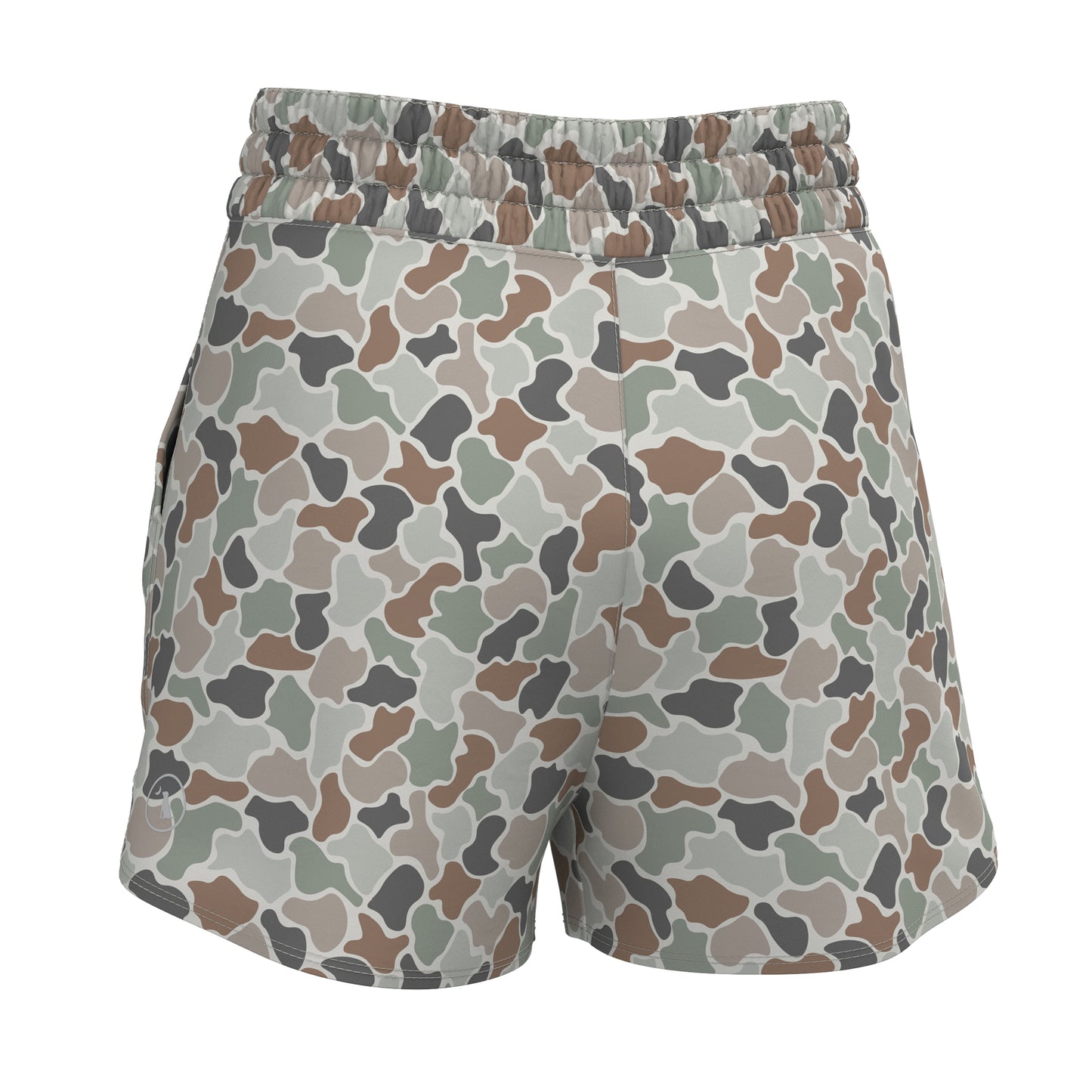 Local Girl High-Waisted Volley Shorts - Forest Camo Flora