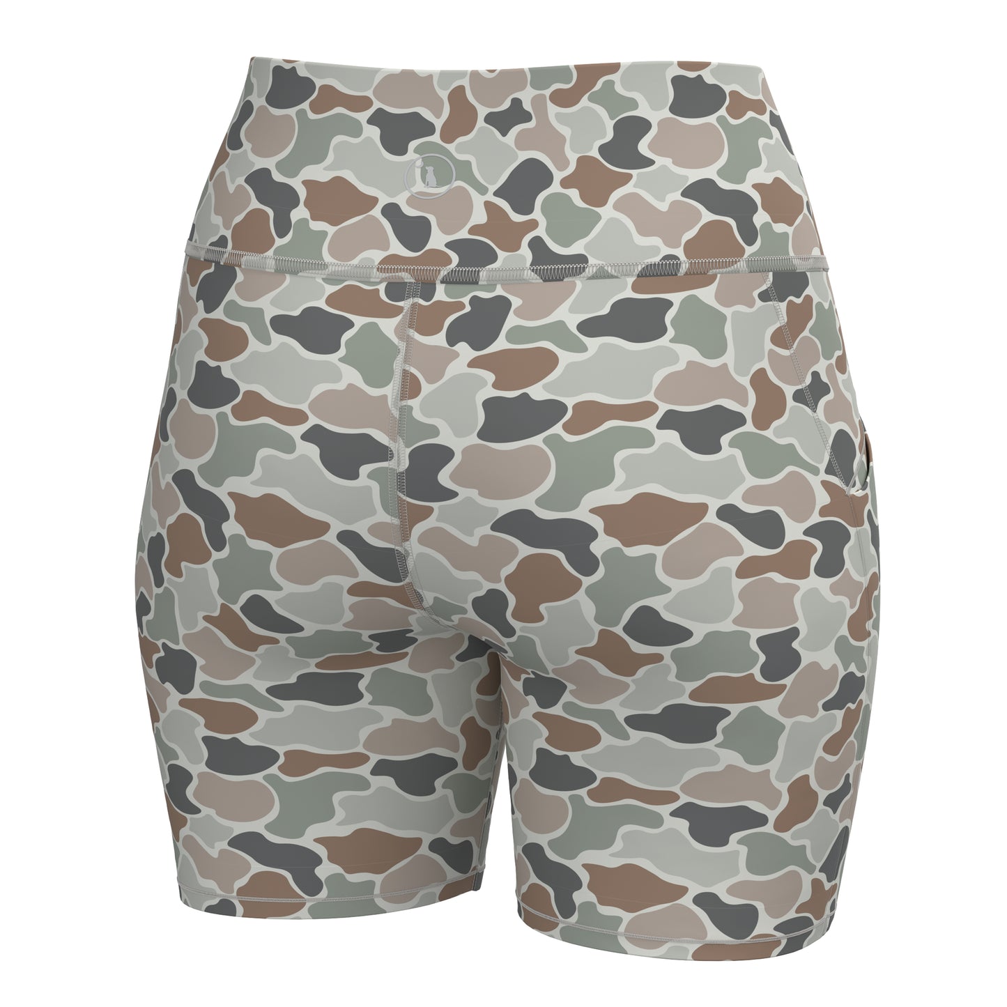 Local Girl Biker Shorts - Forest Camo Flora