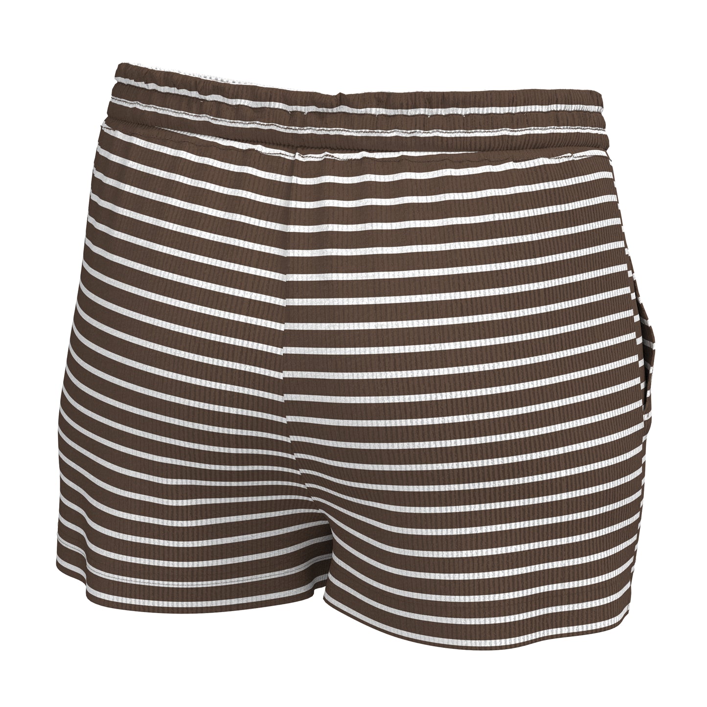 Local Girl Revive Shorts - Espresso Stripe