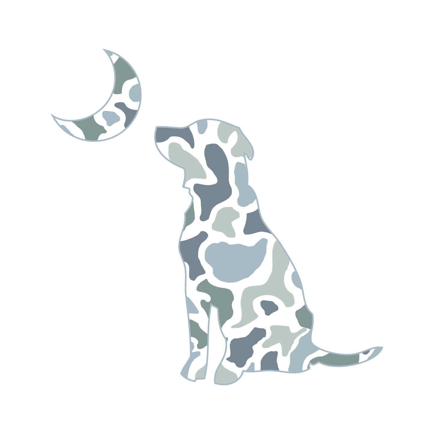 LG Dog & Moon Decal