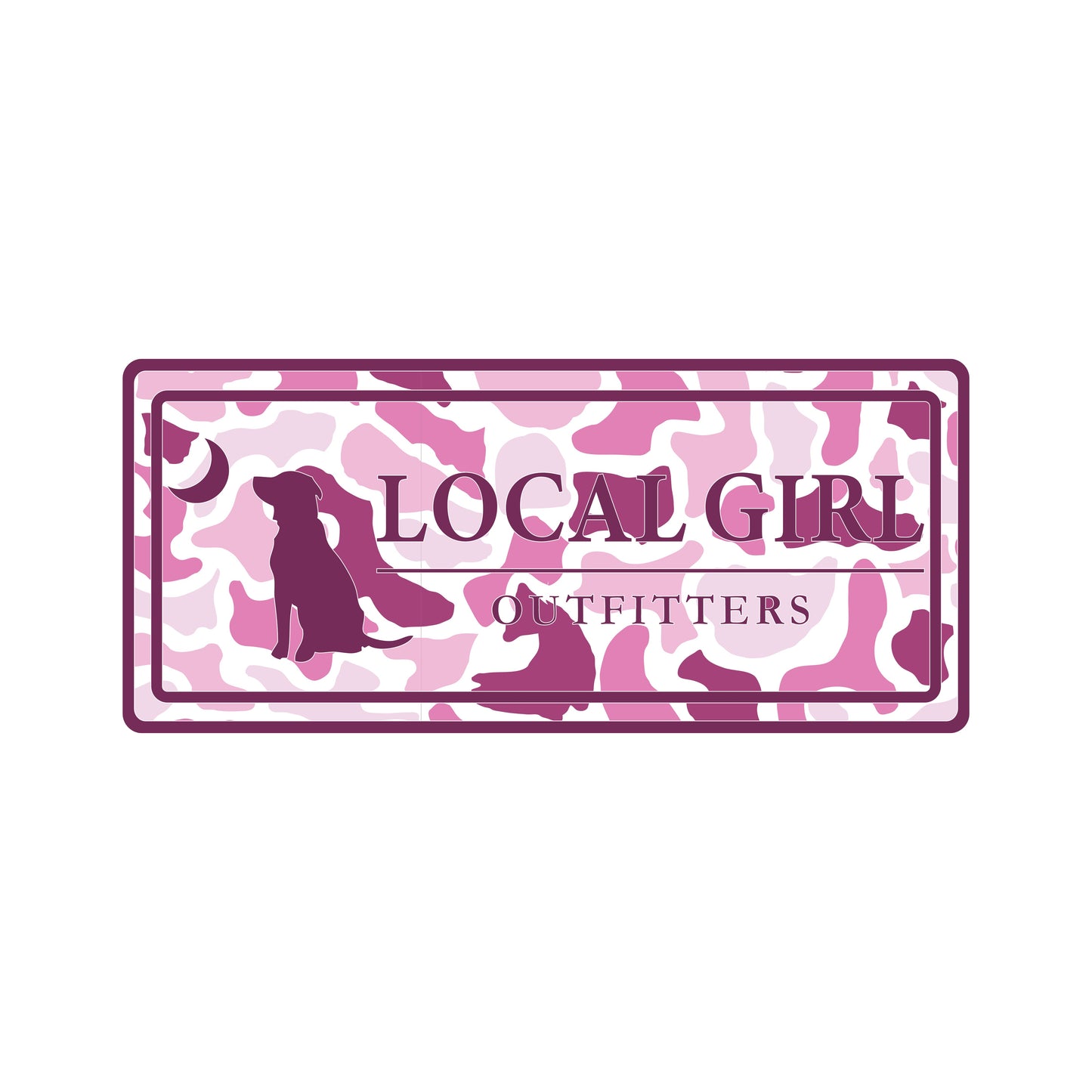 LG Pink Localflage Plate Decal