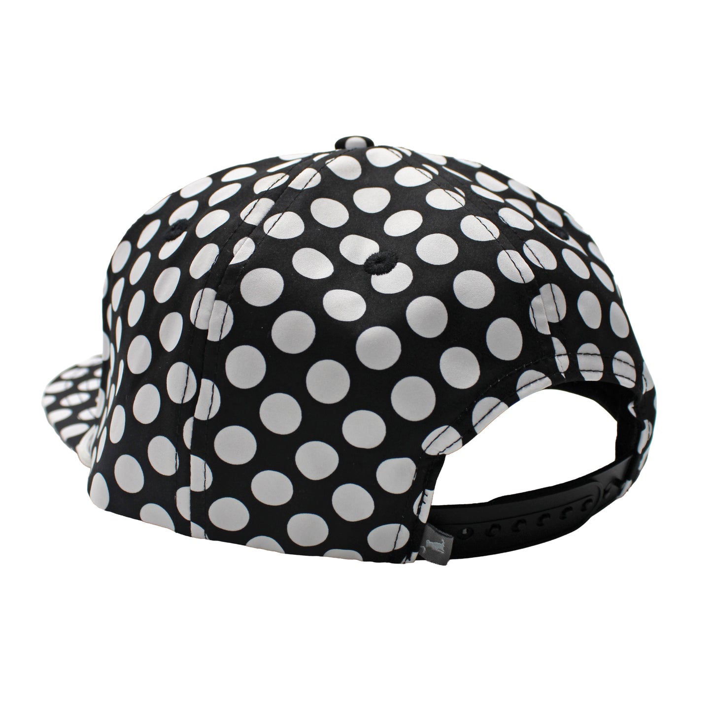 Local Girl Big Patch Low Profile Rope Hat - Black Polka Dots