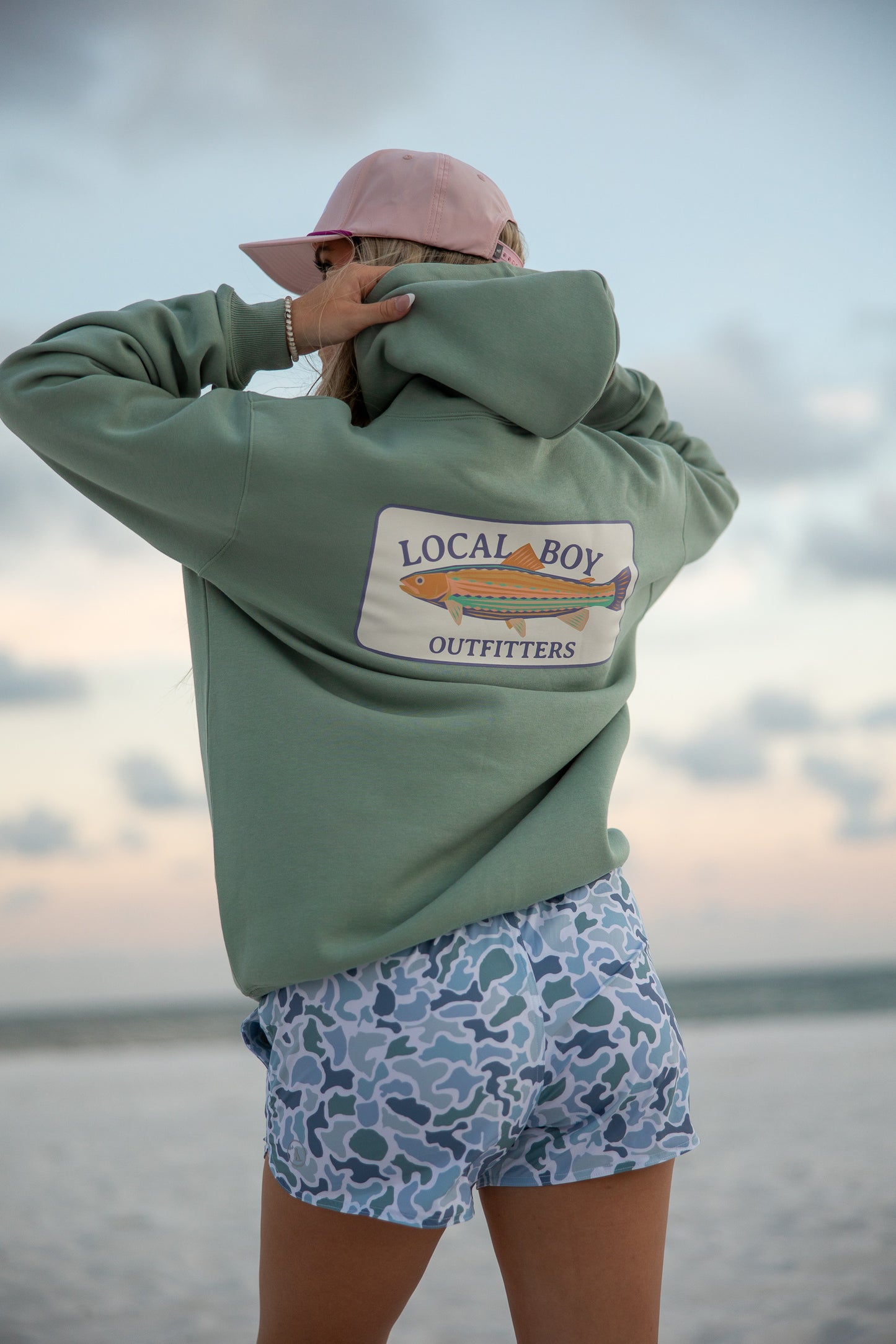 Geo Trout Cotton Hoodie