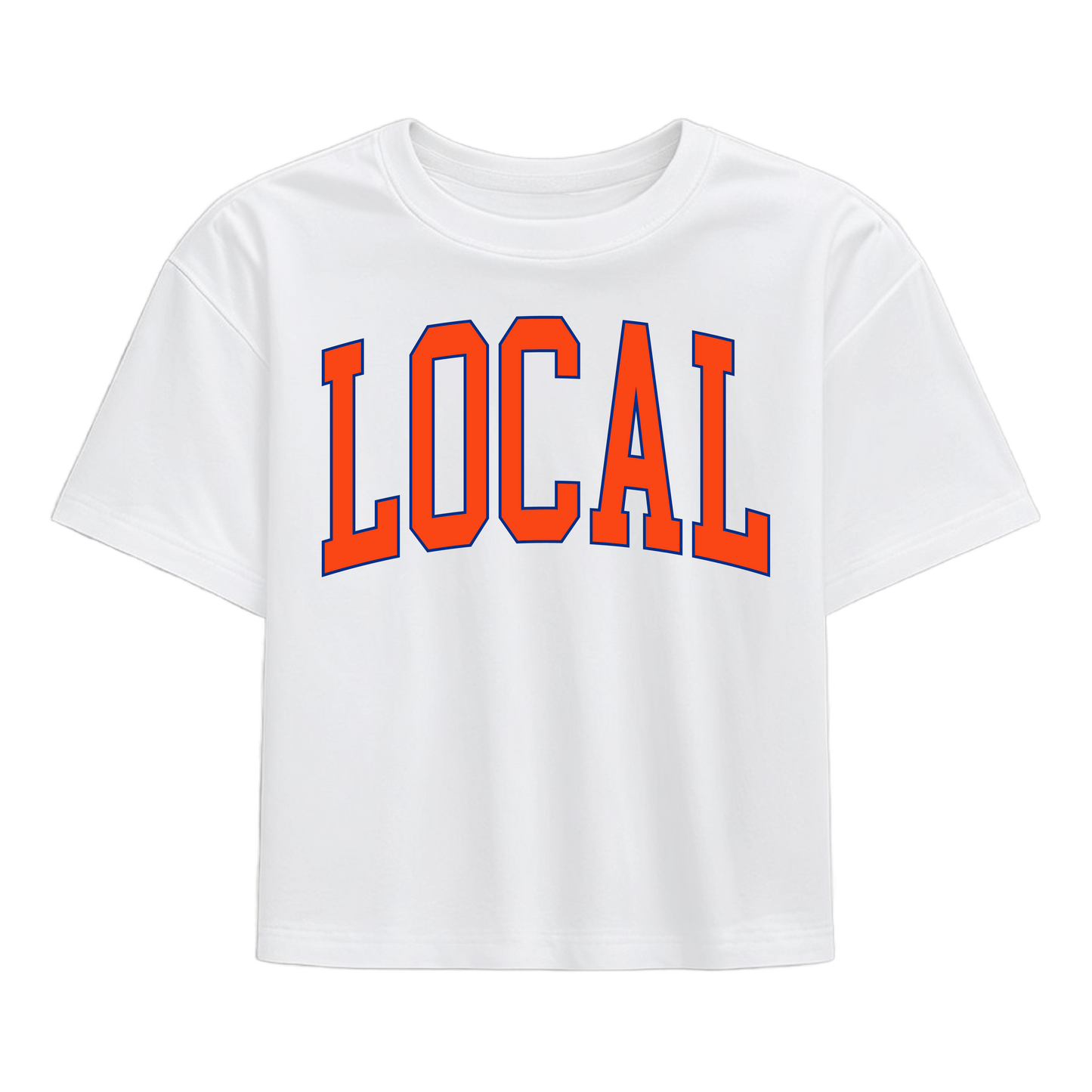Local Girl Classic Collegiate Local T-Shirt - Orange/Core Blue