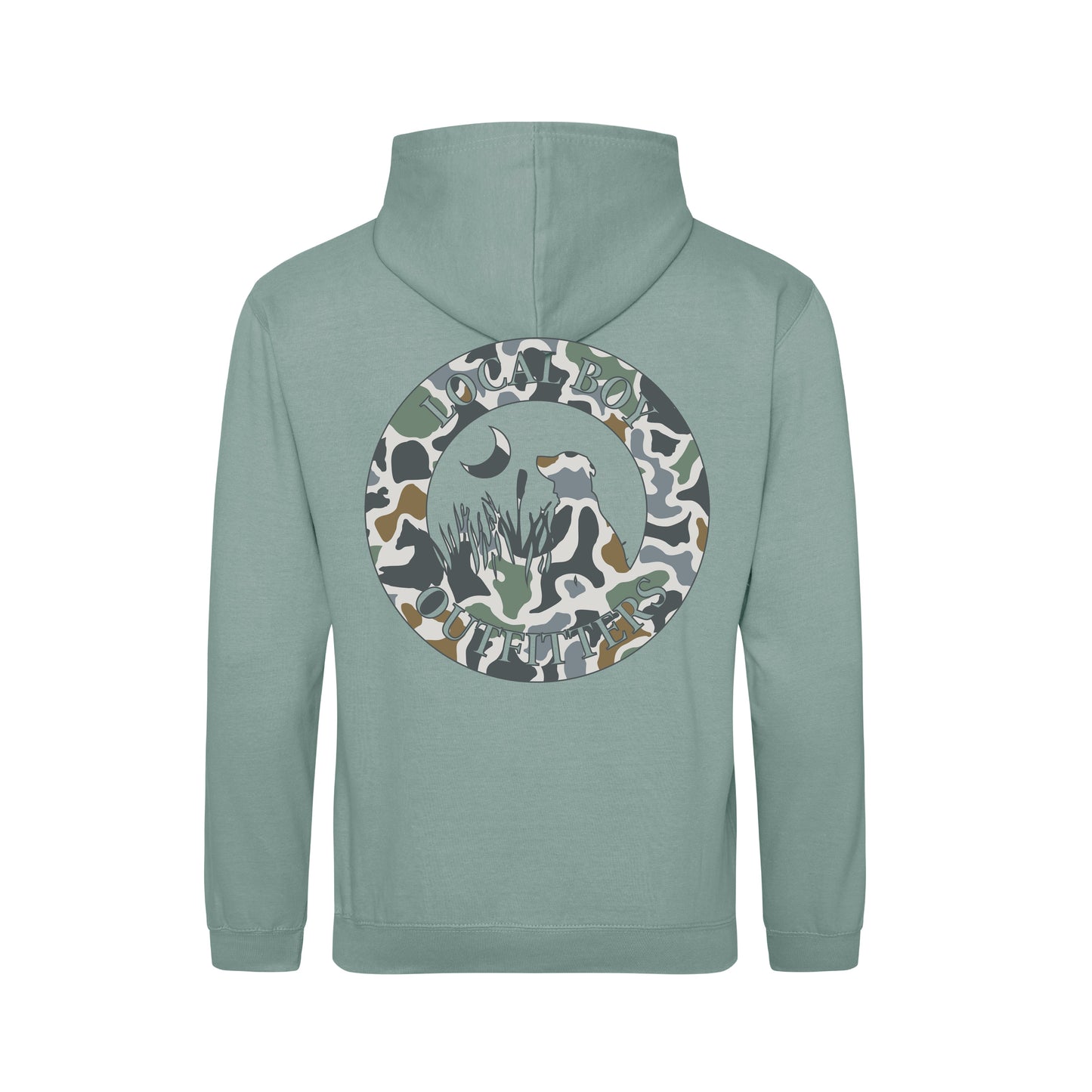 Brushwood Hoodie - Original Localflage Bluff (Retail Only) - Dusty Green