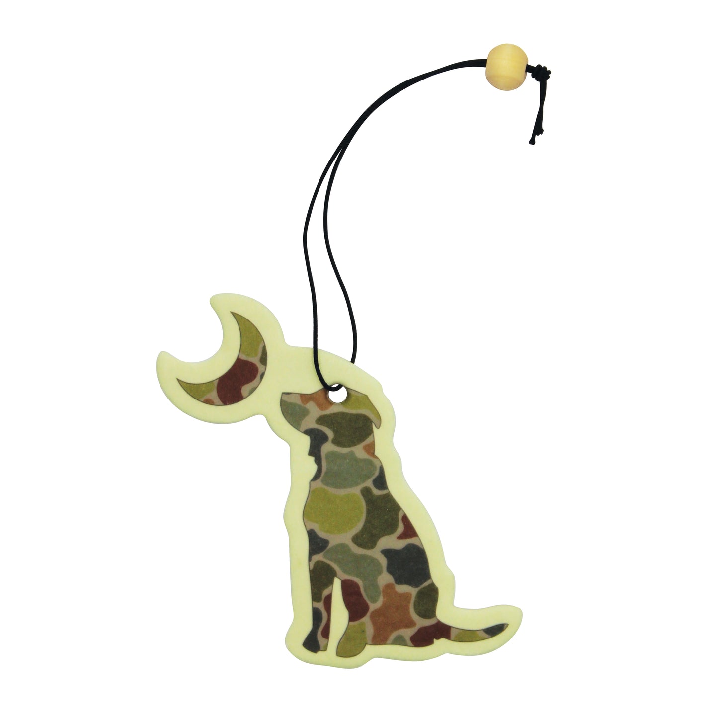 River Camo Dog & Moon Air Freshener - River Camo Dog & Moon