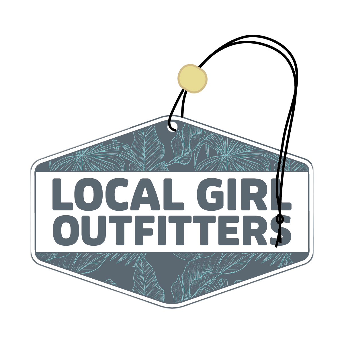 Local Girl Blue Tropics Diamond Crest Air Freshener - Gray