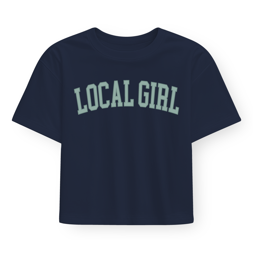 LG Graphic Cropped Tee - Arch Jade