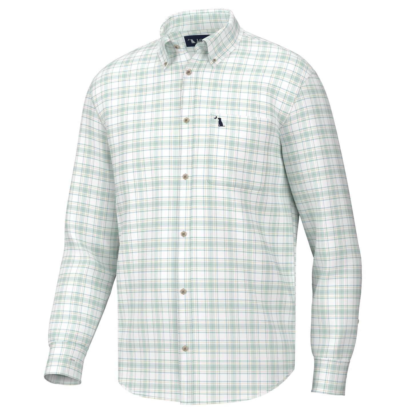 Evans Dress Shirt - Teal/Moss/Yellow