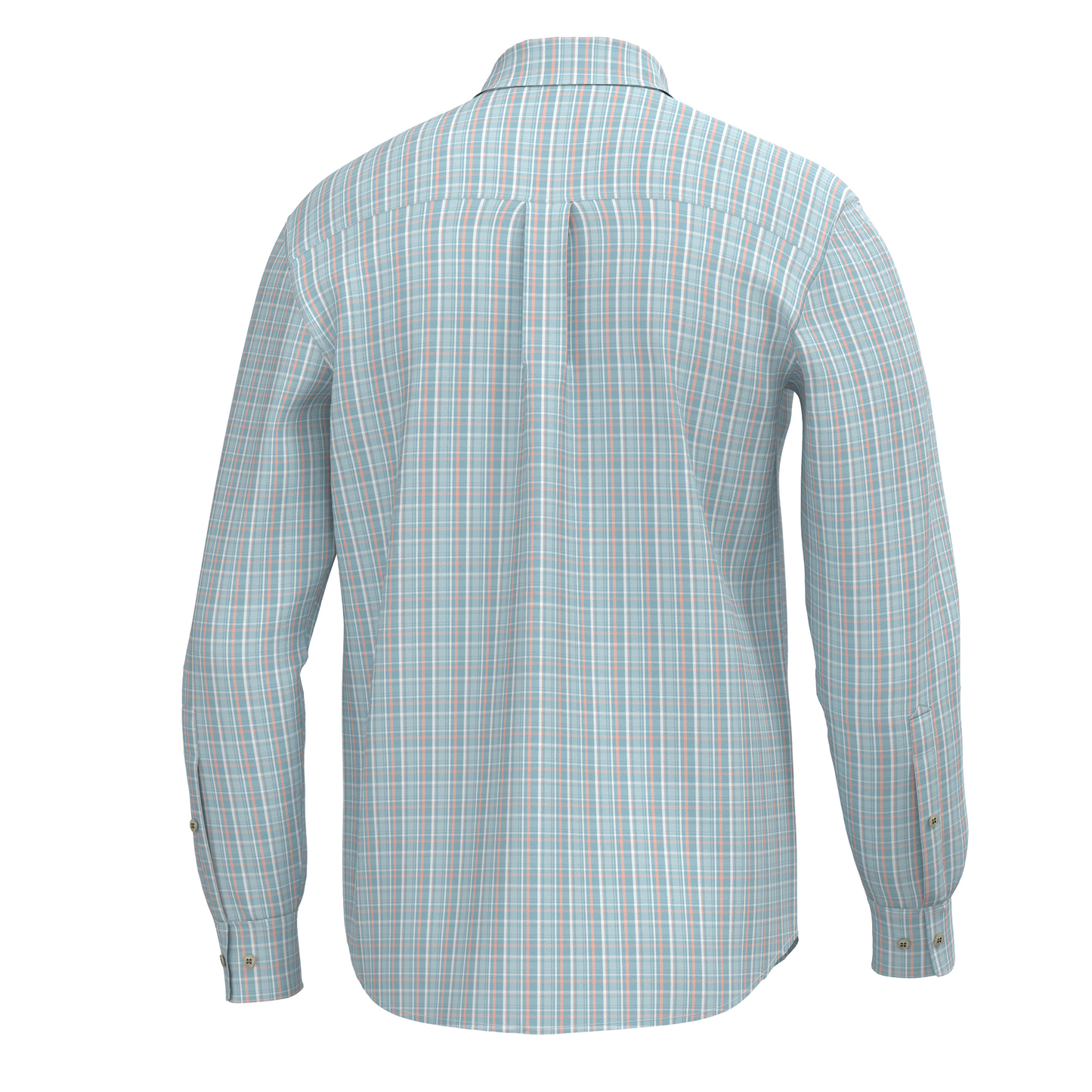 Buffkin Dress Shirt - Teal/Aqua/Salmon