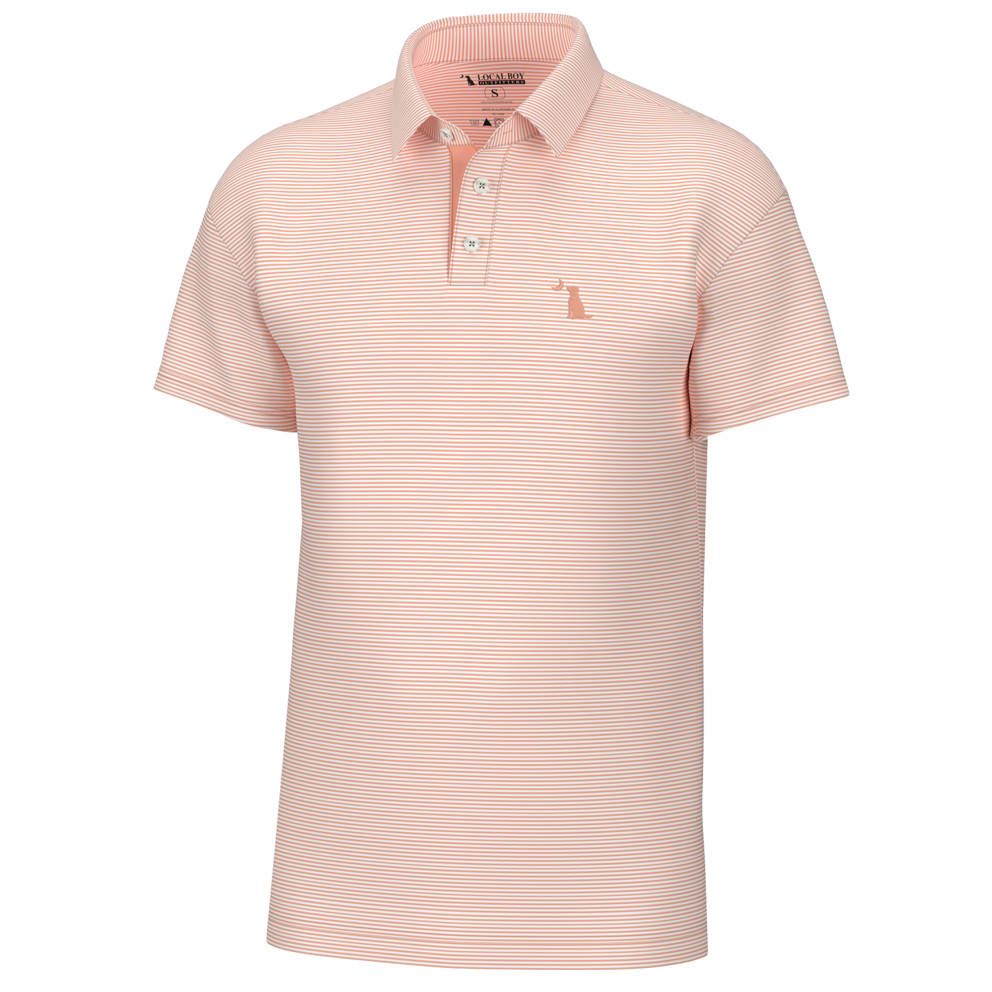 Youth Palms Polo - Peach/White