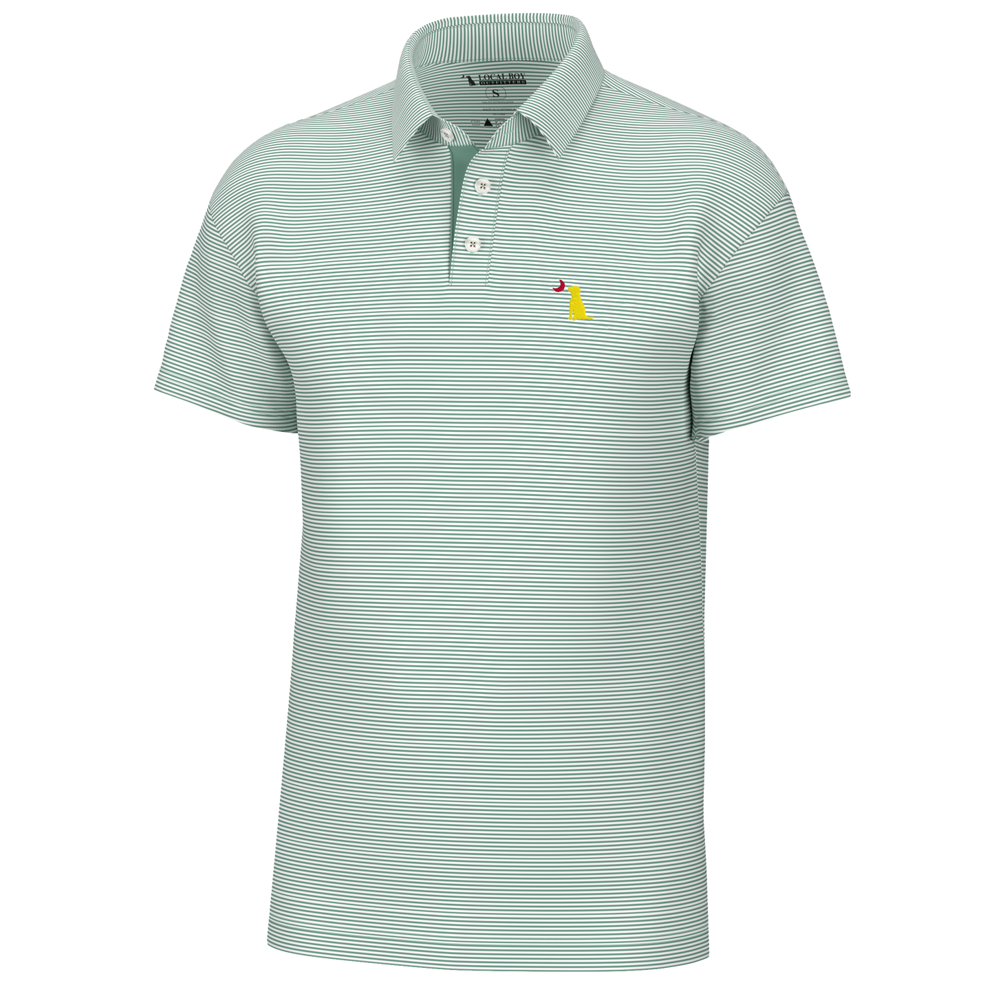Youth Palms Polo - Striped Pale Sage