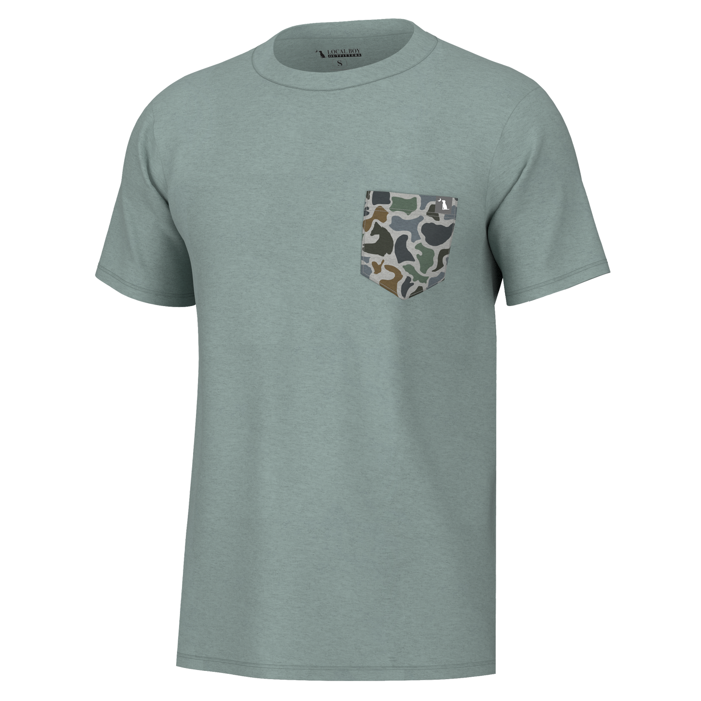 Youth Short Sleeve Heather Blend Crew - Mist