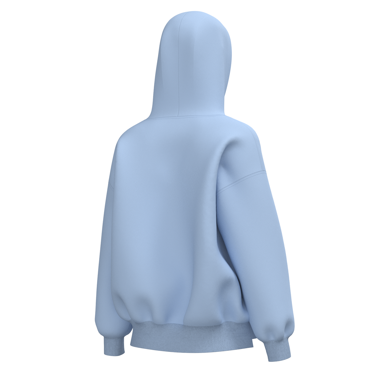 Local Girl Velvet Fleece Front Zip Hoodie - Periwinkle