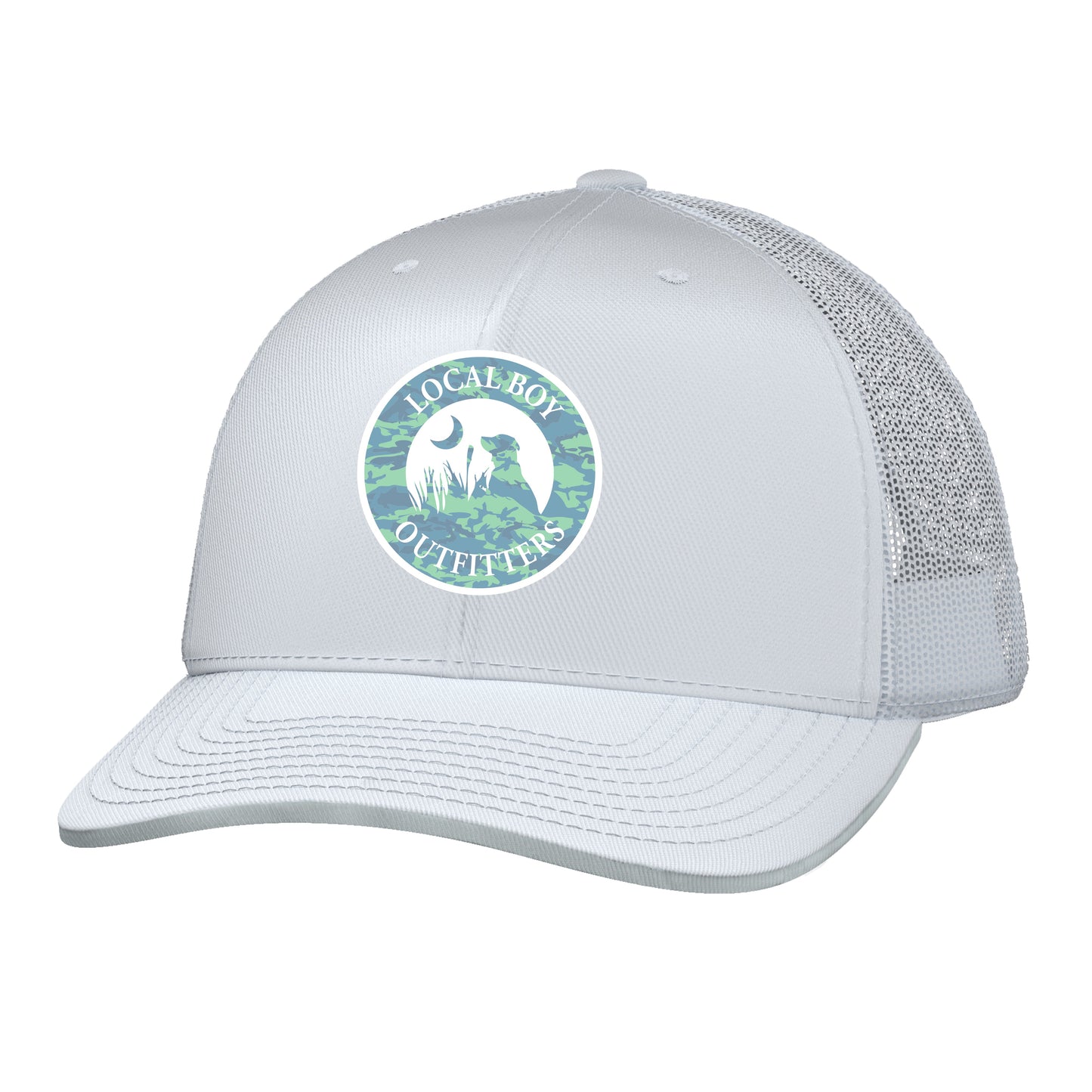 Seagrass Camo Patch Hat - White