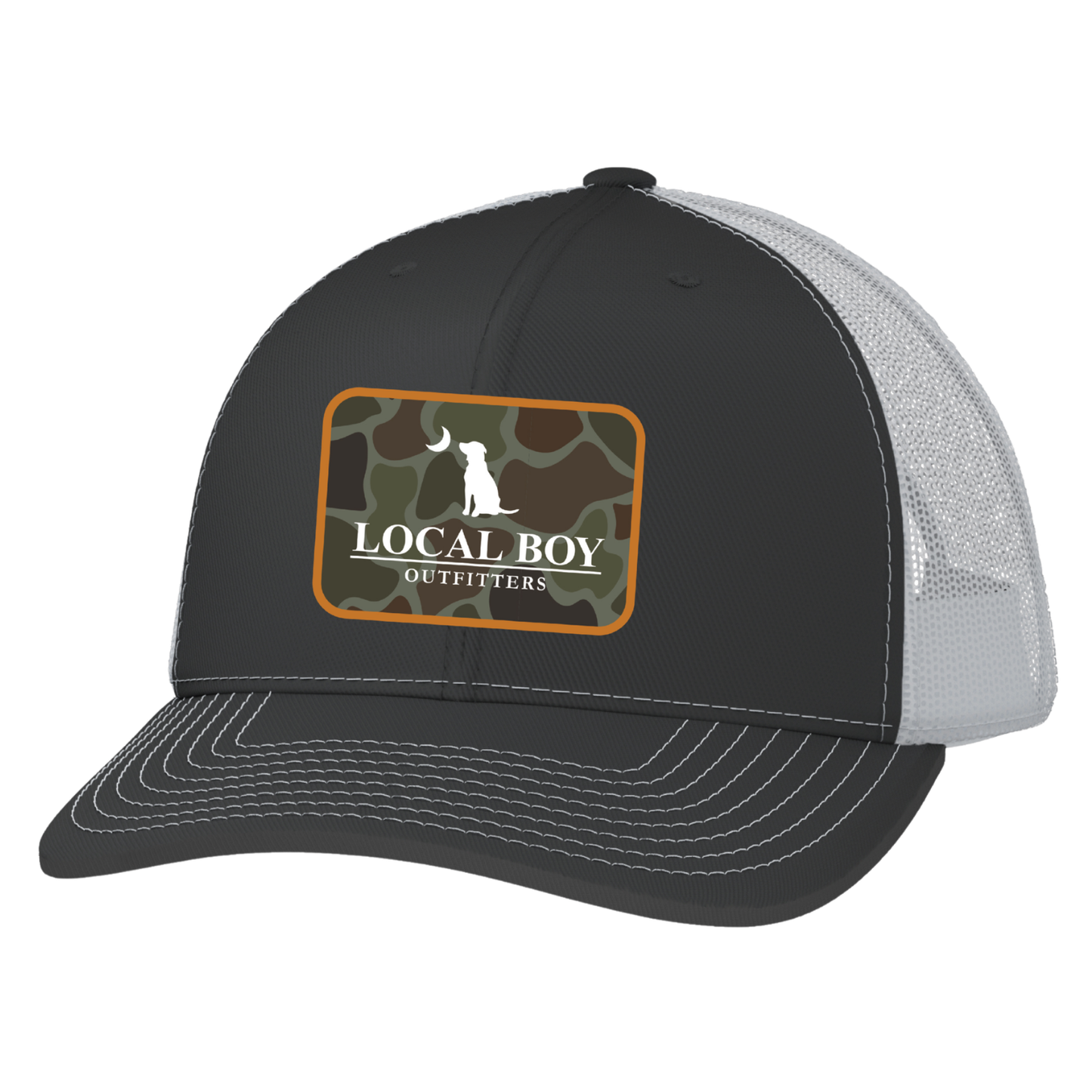 OD Pocket Patch Trucker Hat - Charcoal/White
