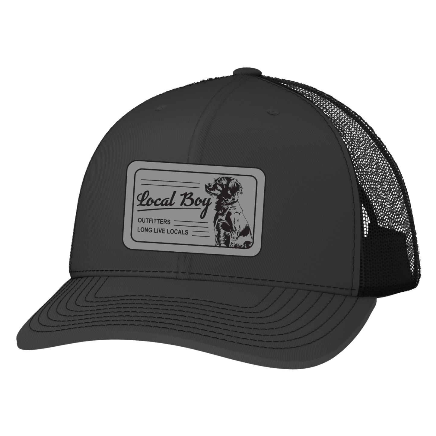 Scruffy Patch Trucker Hat - Charcoal/Black