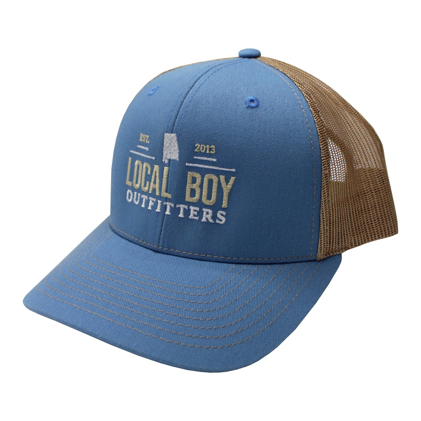 Borderline State Hats - Columbia Blue/Khaki