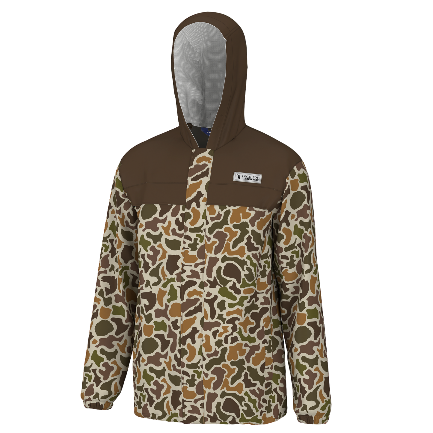 Two-Toned Rain Jacket - Brown/Localflage Vintage