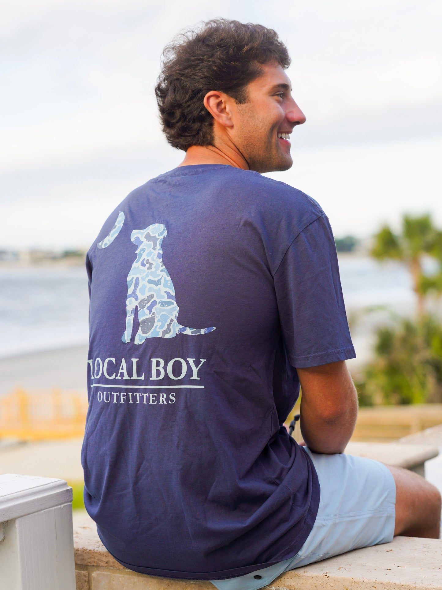 Distressed LCF Cobalt Dog & Moon T-Shirt