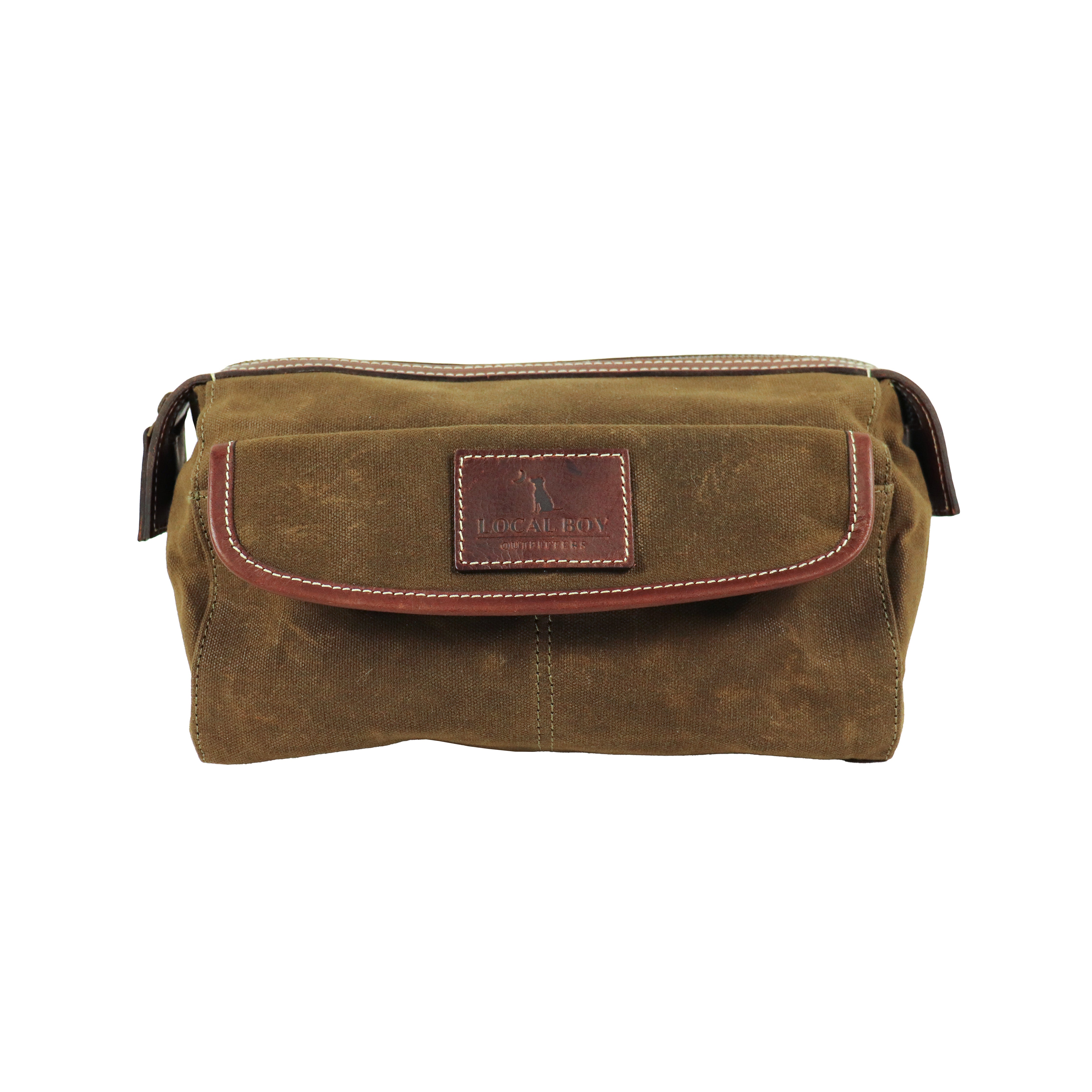 Canvas Toiletry Bag with Small Beard Brush